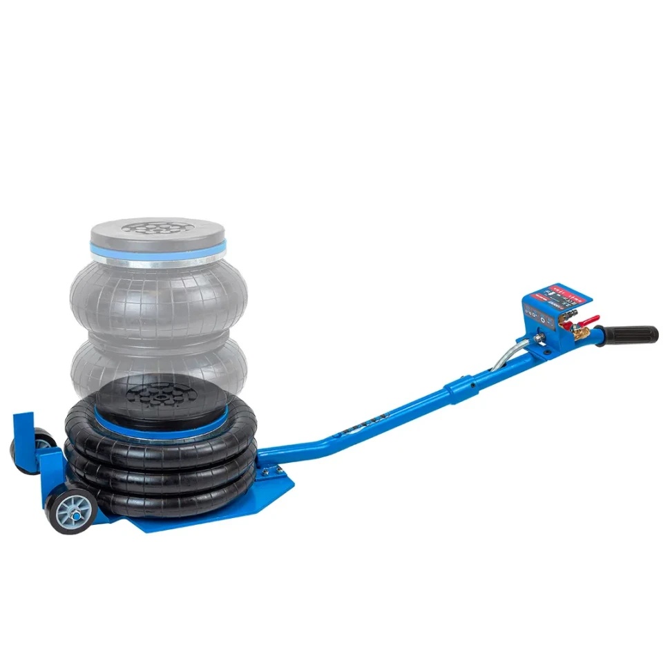 Домкрат подкатной пневматический 3,5т(6-12bar, h min 135мм, h max 420мм, 3 подушки, O270мм) Forsage F-YHQD-3WT-270A NEW[3,5] - фото