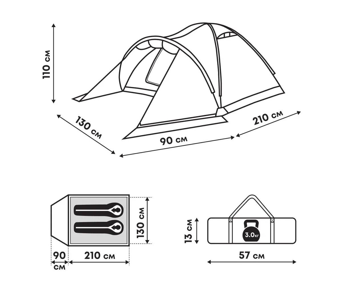 Туристическая палатка RSP Krewl 2 - фото6