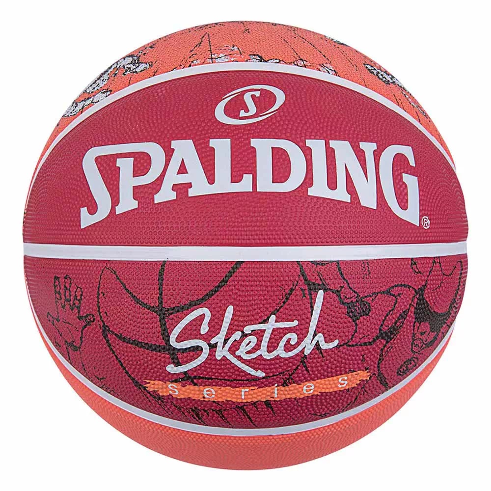 Мяч баскетбольный 7 SPALDING Sketch red - фото