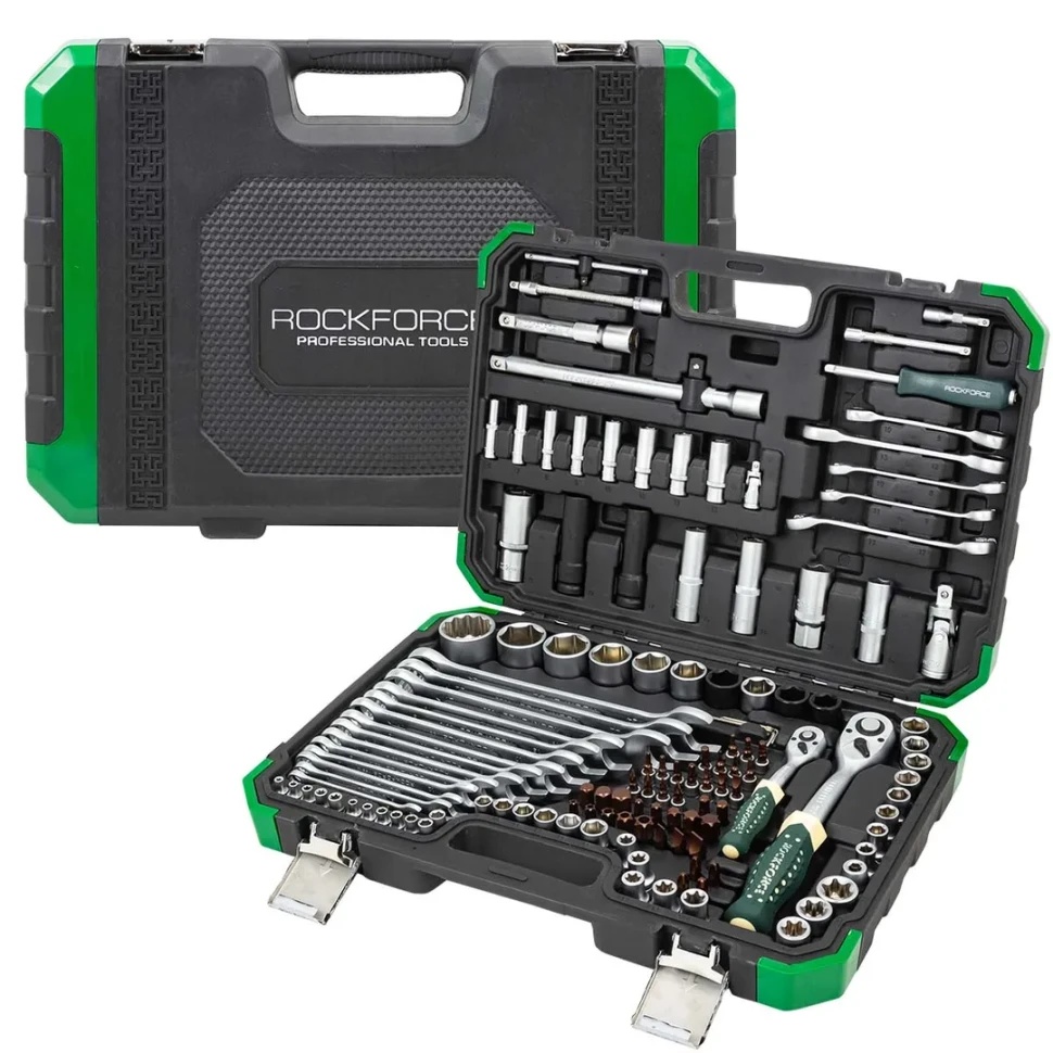 Набор инструментов 125+6пр. 1/4'', 1/2'' (6гр.)(4-32мм) RockFORCE RF-41252-5 Premium - фото