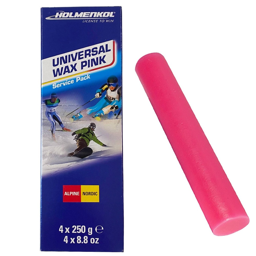 Воск Holmenkol Universal Wax Bar PINK (0 / -20°C) универсальная мазь 250g - фото