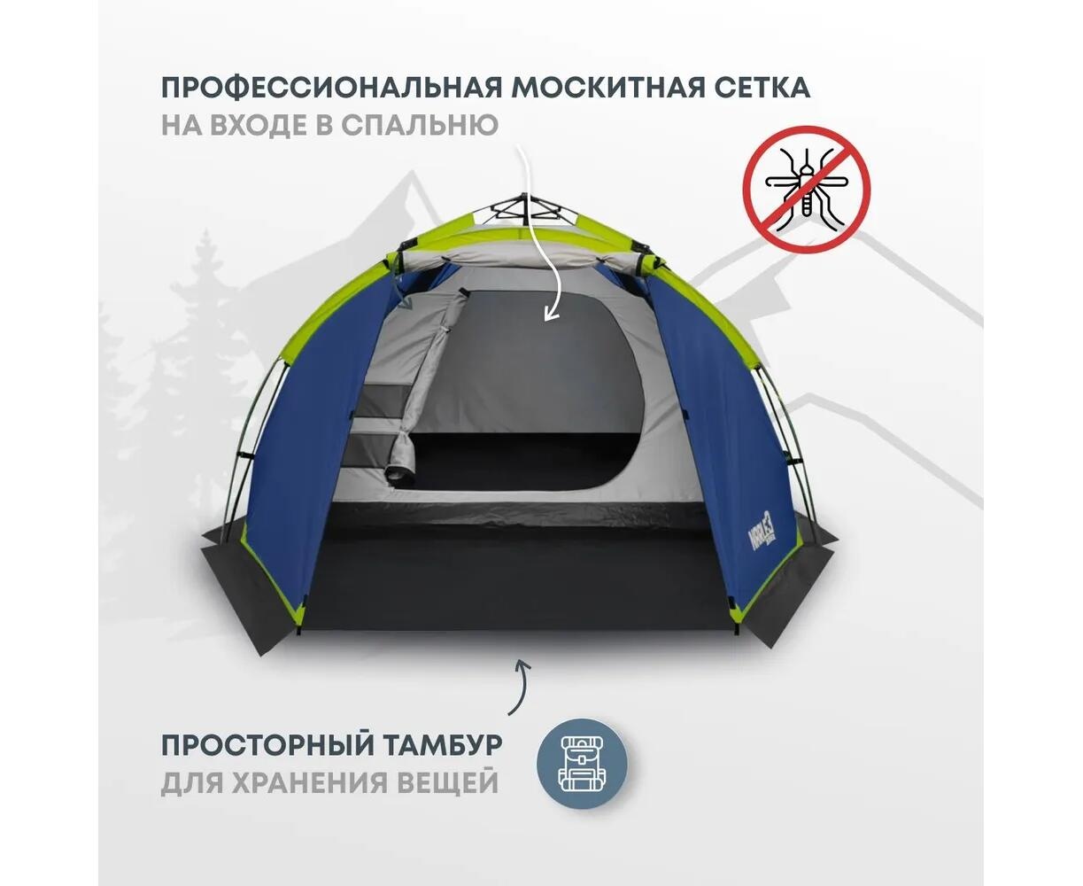 Палатка автоматическая RSP Narle 3 (синяя) - фото4