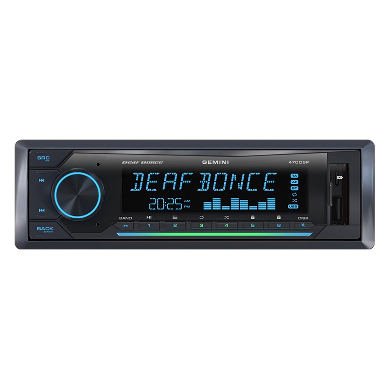 Автомобильный USB/Bluetooth процессорный ресивер DEAF BONCE GEMINI 470 DSP - фото