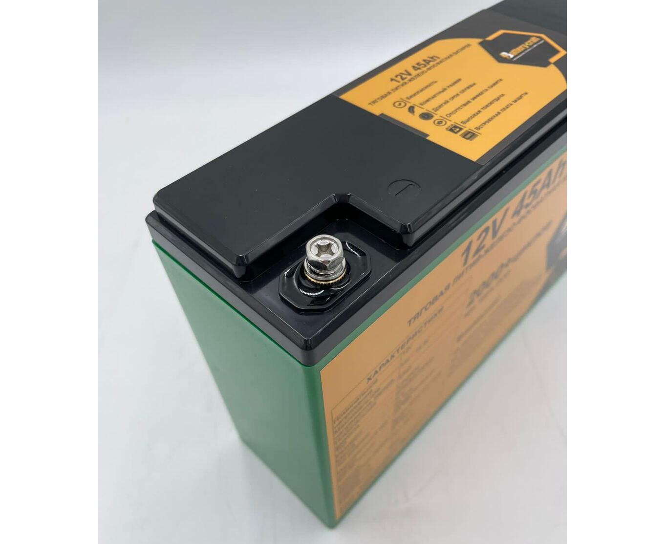 Аккумулятор BatteryCraft Lifepo4 12V 45Ah BMS 100 A (тяговая батарея) - фото3