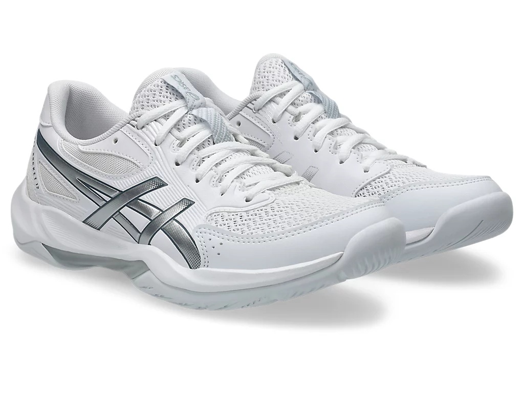 Волейбольные кроссовки женские Asics Gel-Rocket 12 (1072A119-101), бело-серые - фото
