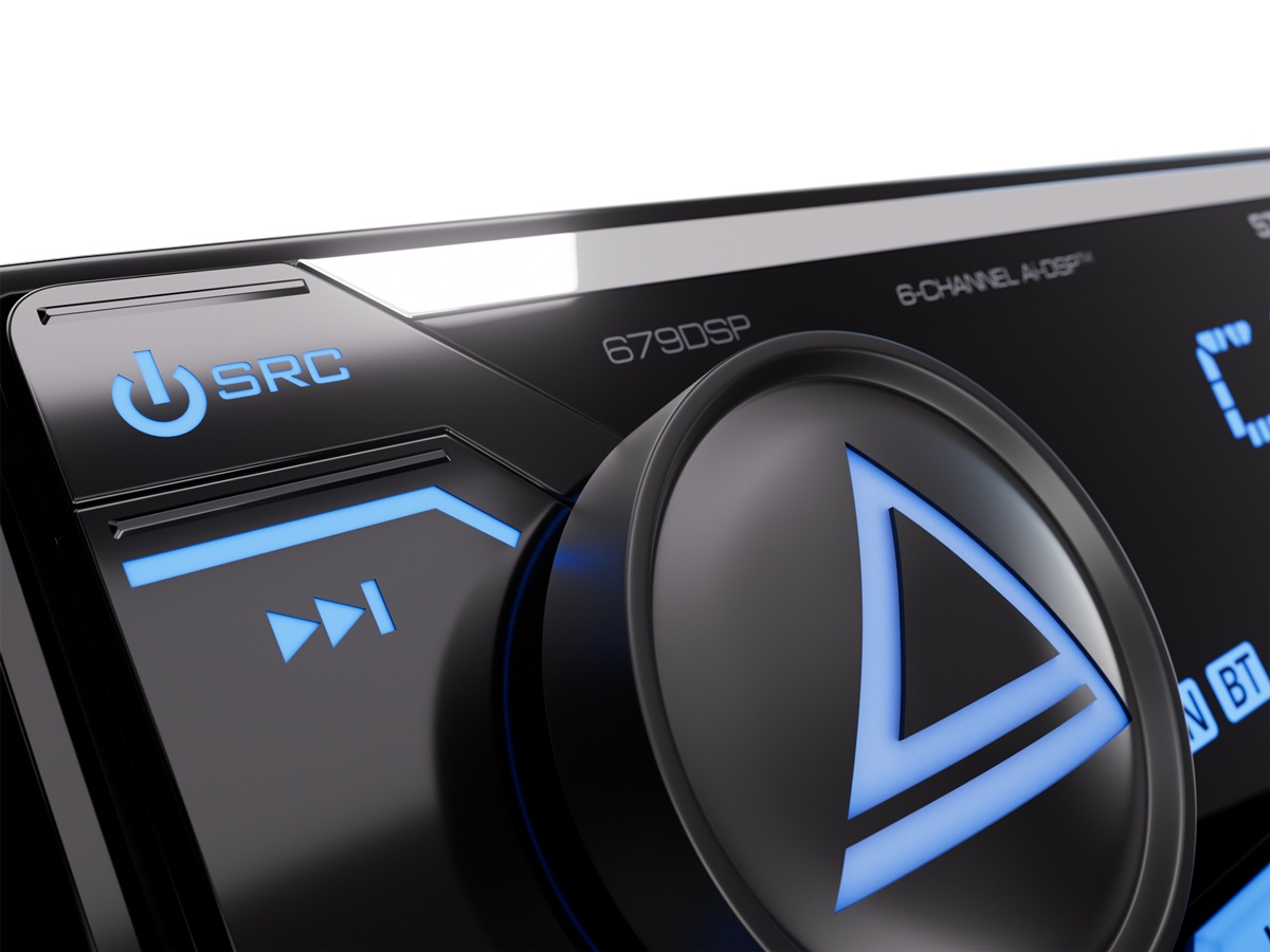 Автомобильный USB/Bluetooth процессорный ресивер AURA STORM-679DSP - фото4