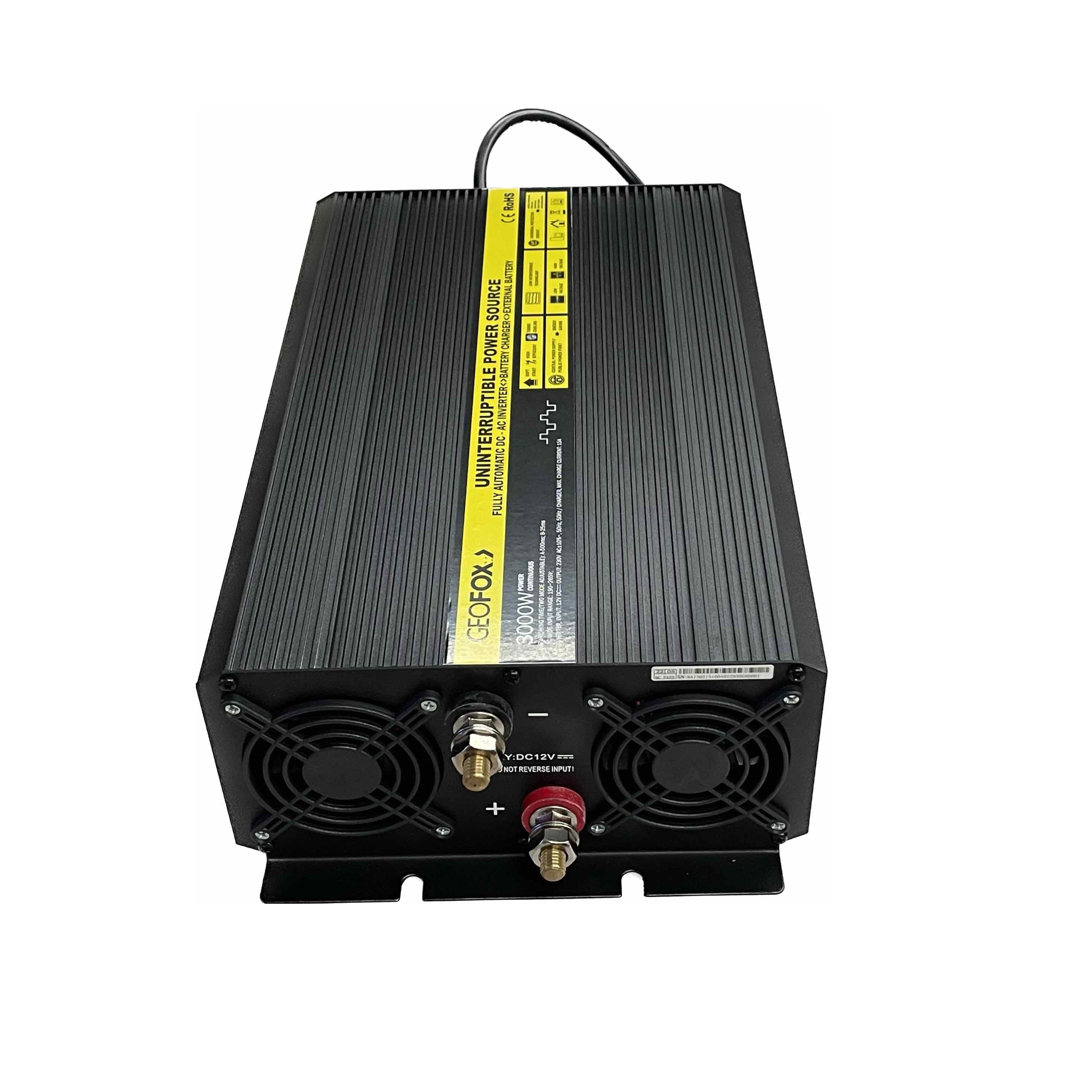 Автомобильный инвертор Geofox MD 3000W/12v/UPS с функцией зарядки АКБ - фото3