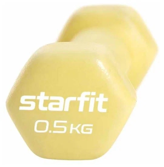 Гантели неопреновые 0,5 кг 2 шт. STARFIT DB-201-0,5-YP - фото3