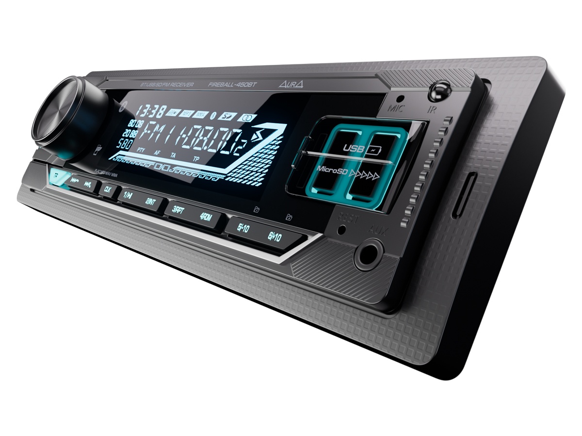 Автомобильный USB/Bluetooth ресивер AURA FIREBALL-450BT - фото2