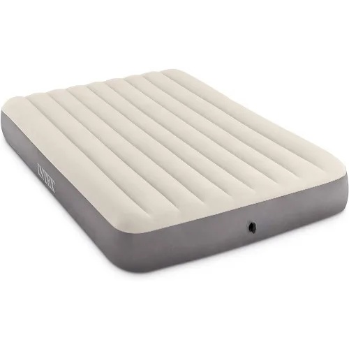 Надувной матрас Intex 64108 Classic Downy Airbed Fiber-Tech 137x191x25 см. Серый - фото2