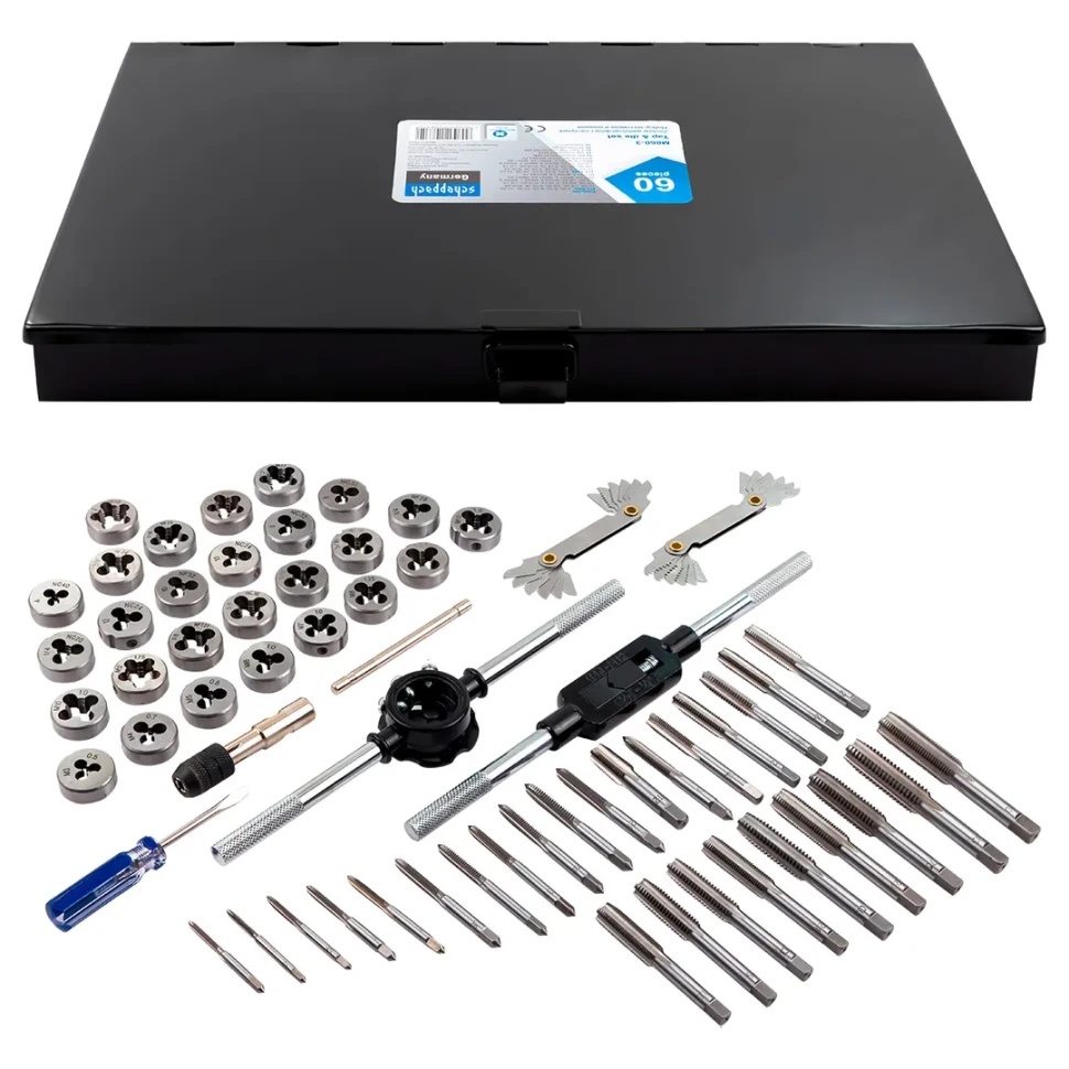 Набор метчиков и плашек 60пр. Scheppach Sch-M060-3 - фото