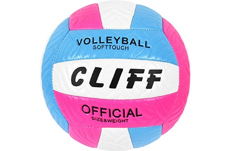 Мяч волейбольный CLIFF CF-18WBR (бело-голубо-розовый) - фото