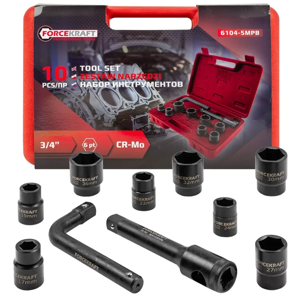 Набор инструментов 10пр. 3/4