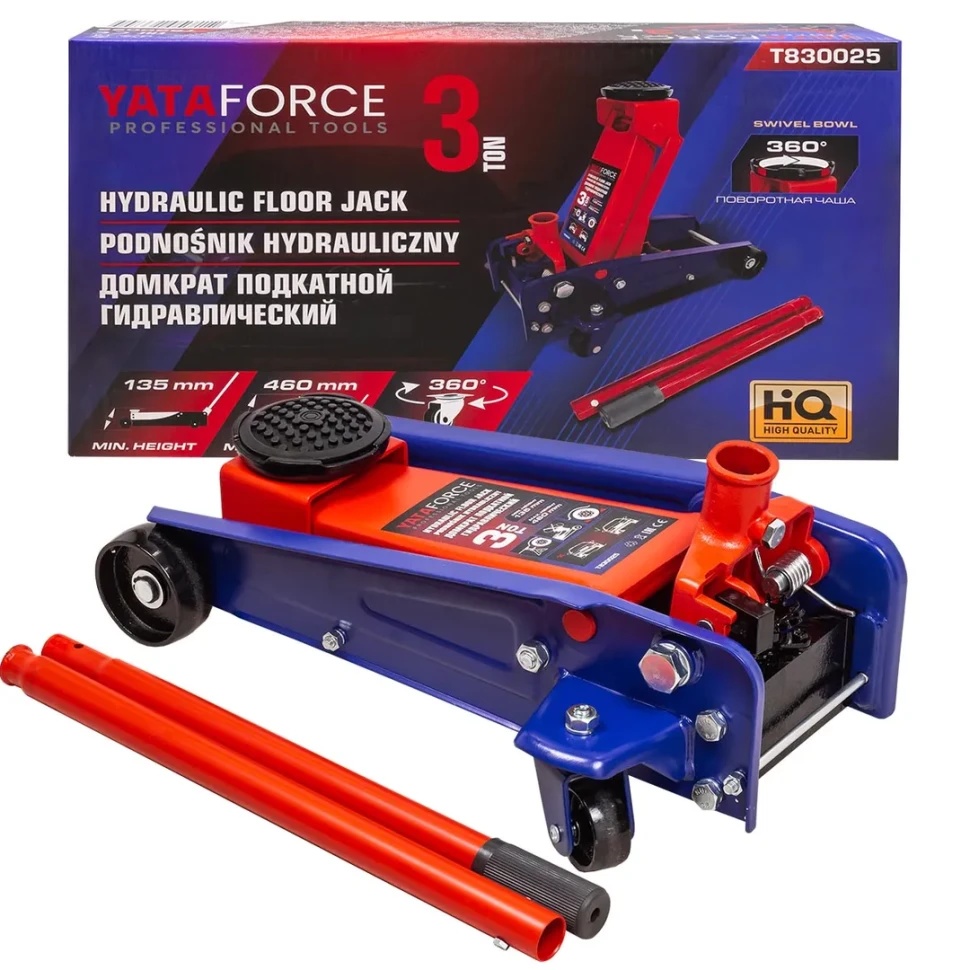 Домкрат подкатной гидравлический 3т.YATAFORCE YF-T830025 - фото