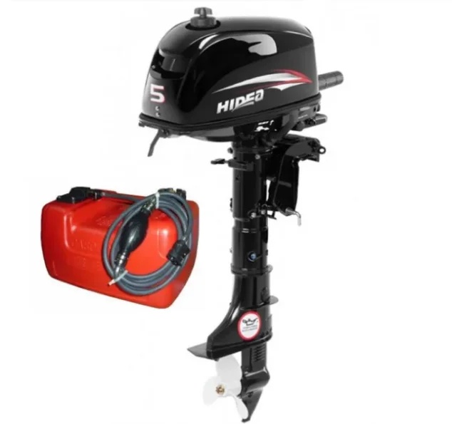 Лодочный двухтактный мотор HIDEA HD5FHS + Бак на 12 литров - фото
