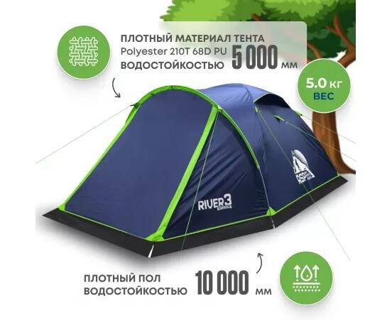 Туристическая палатка RSP River 3 (синяя) - фото4