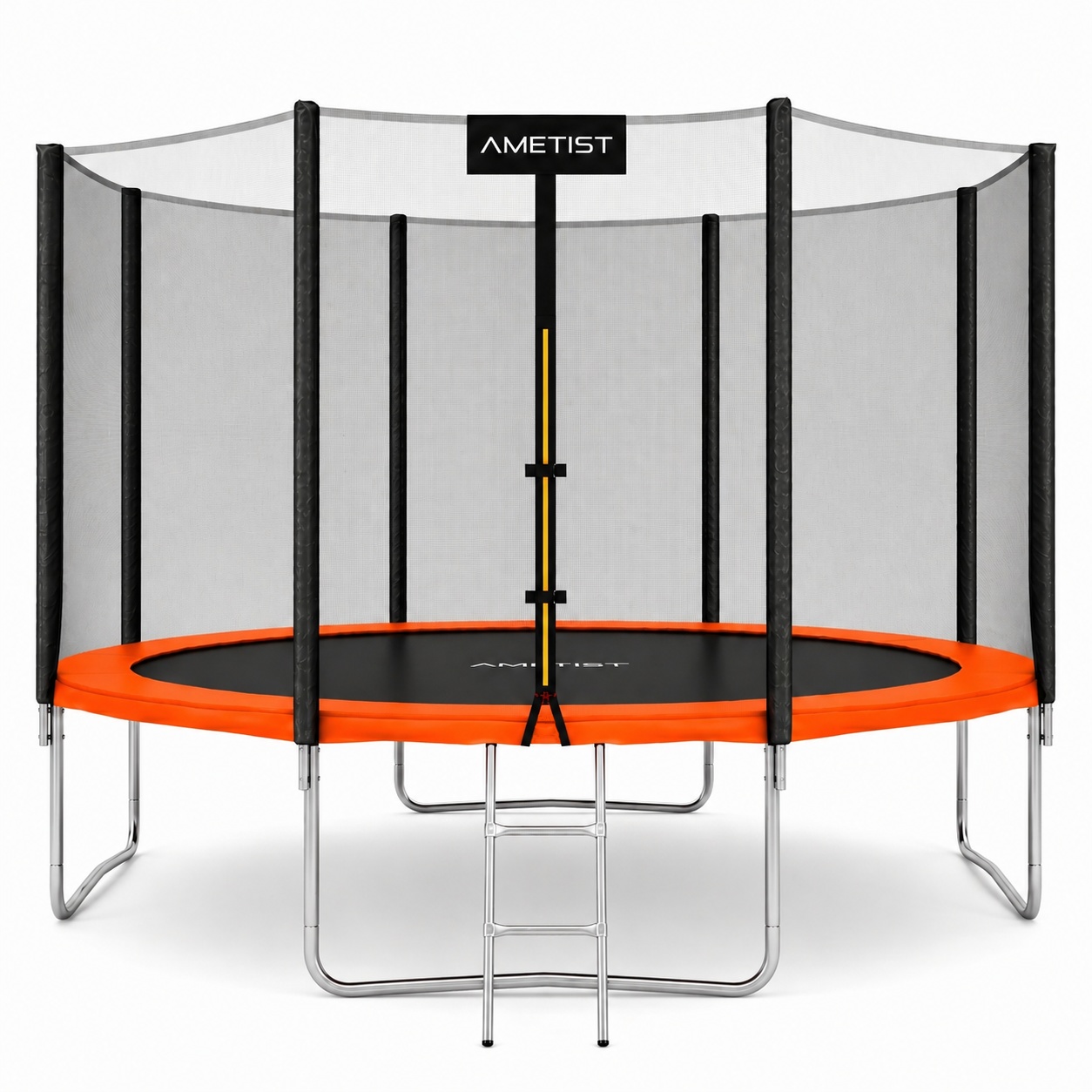 Батут пружинный с внешней защитной сеткой AMETIST Outside D374-12FT Blue/Orange - фото3