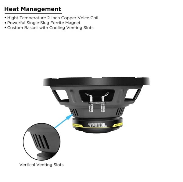 Автомобильный сабвуферный динамик RECOIL LW8S4 - фото4