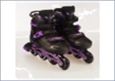 Роликовые коньки TIAN-E TE-786PR (фиолетовые) - фото