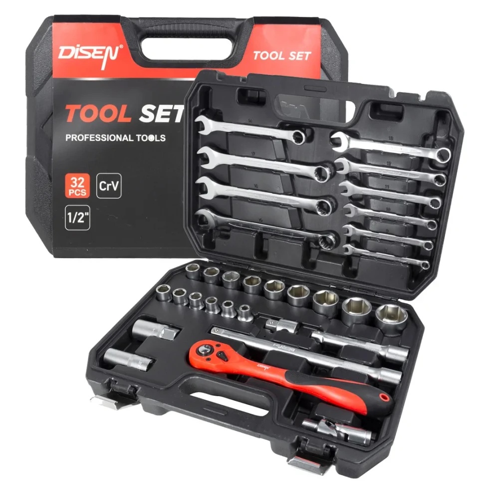 Набор инструментов 32пр.1/2''(6гр.)(8-32мм) DISEN DS-4324-5 - фото