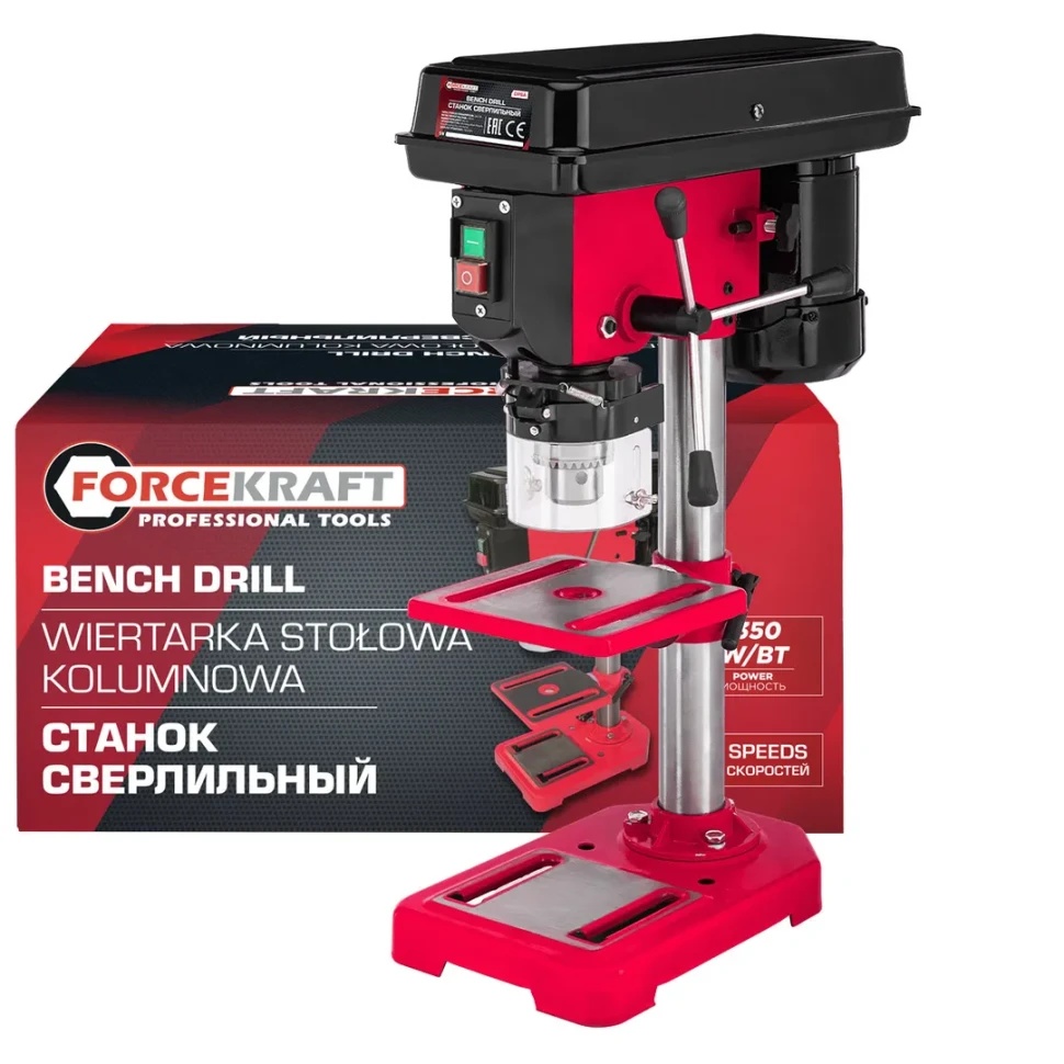 Станок сверильный 350Вт FORCEKRAFT FK-DP8A - фото