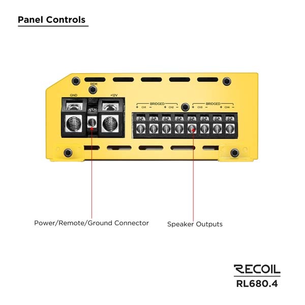 Автомобильный усилитель RECOIL RL680.4 - фото5