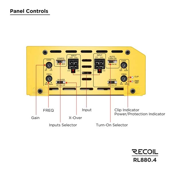 Автомобильный усилитель RECOIL RL880.4 - фото4