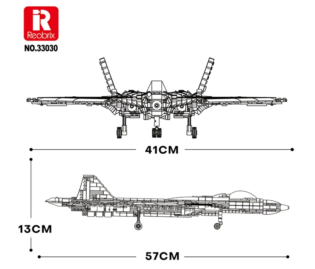 Конструктор Истребитель Reobrix 33030 Су-57 - фото2
