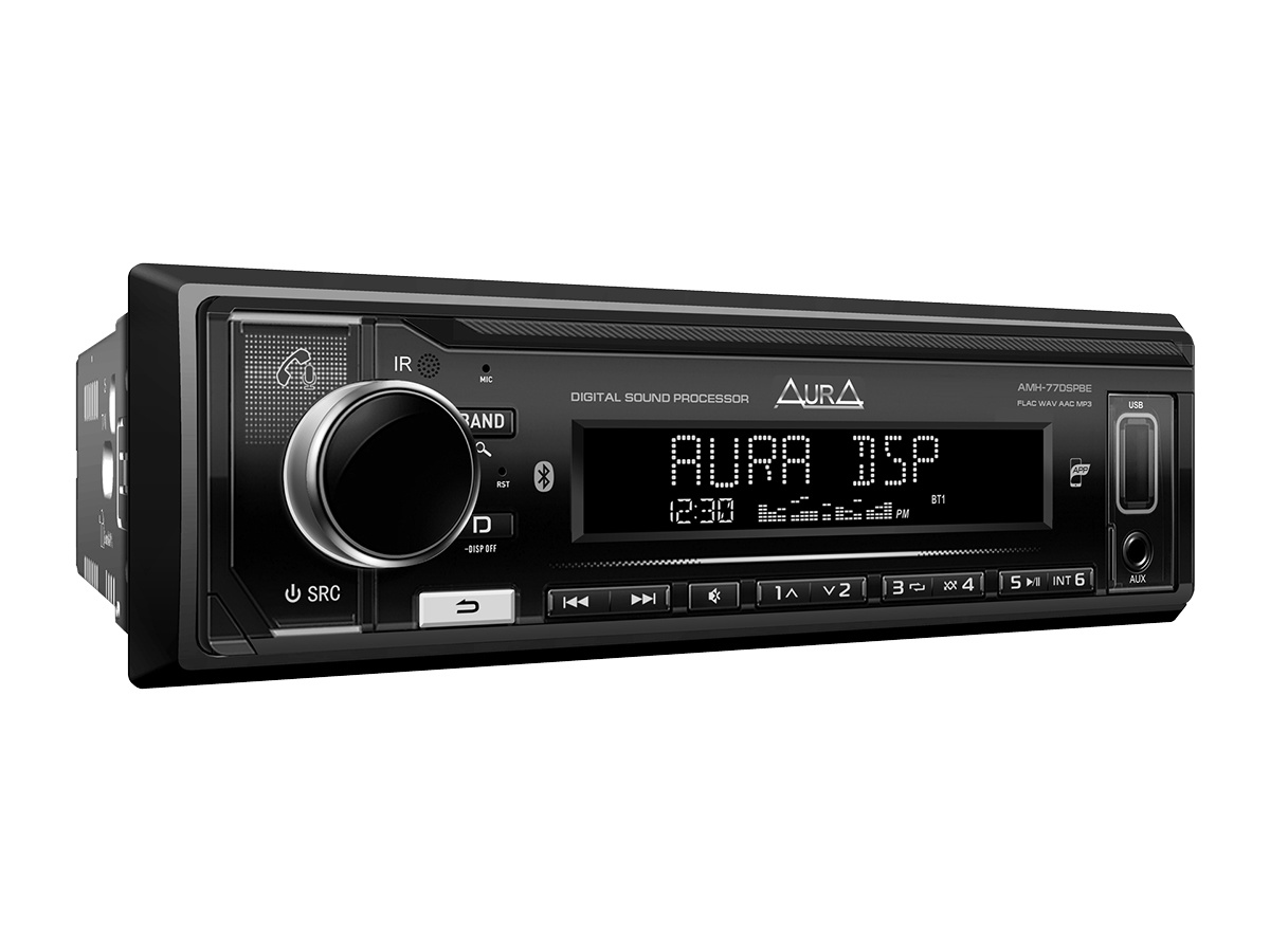 Автомобильный USB/Bluetooth ресивер AURA AMH-77DSP BLACK EDITION (2023) - фото