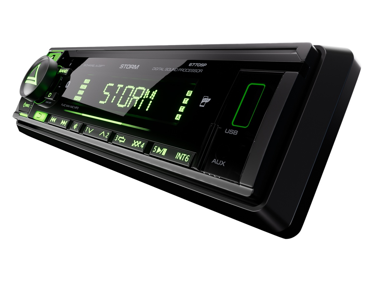 Автомобильный USB/Bluetooth процессорный ресивер AURA STORM-677DSP - фото2
