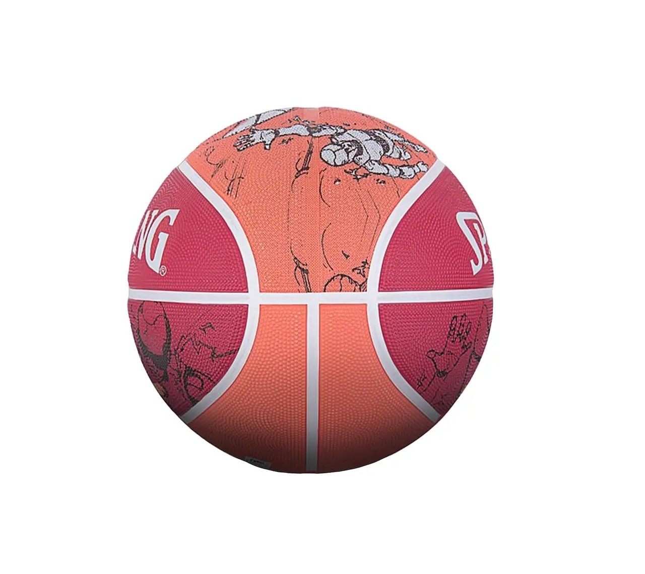 Мяч баскетбольный 7 SPALDING Sketch red - фото2