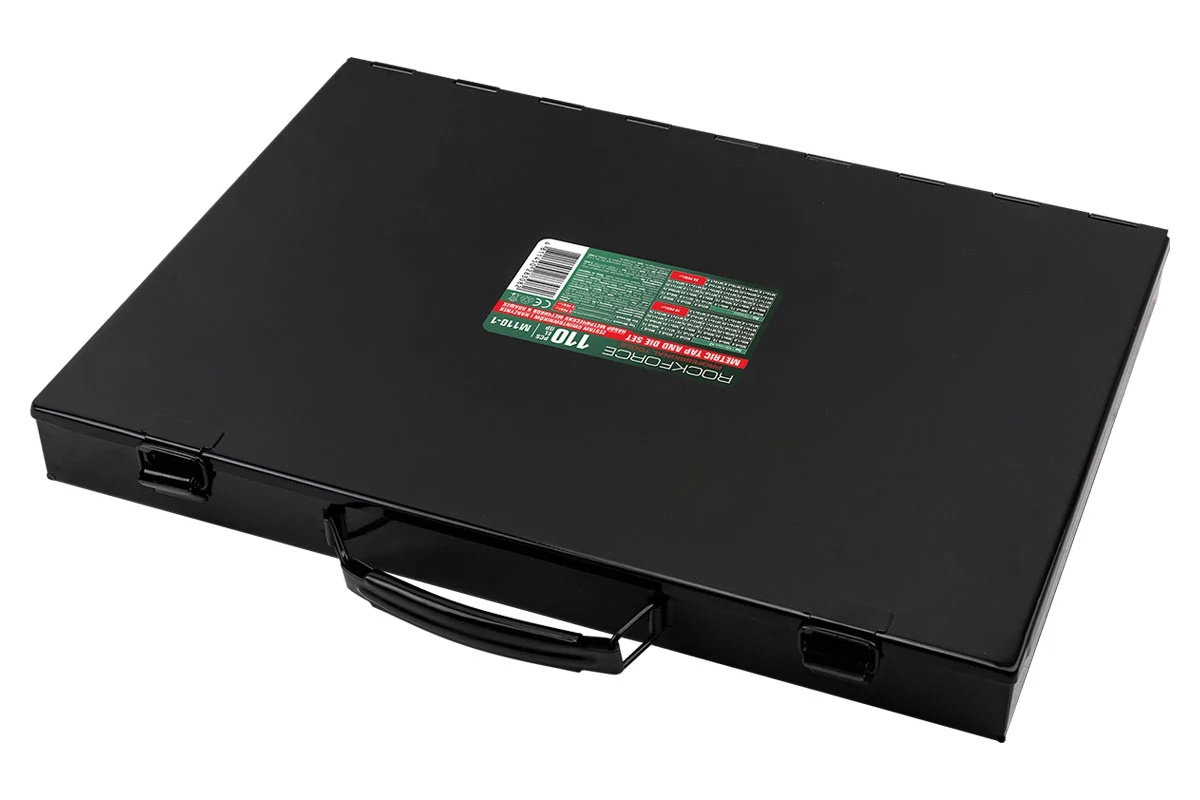 Набор метрических метчиков и плашек 110пр. RockFORCE RF-M110-1 - фото2