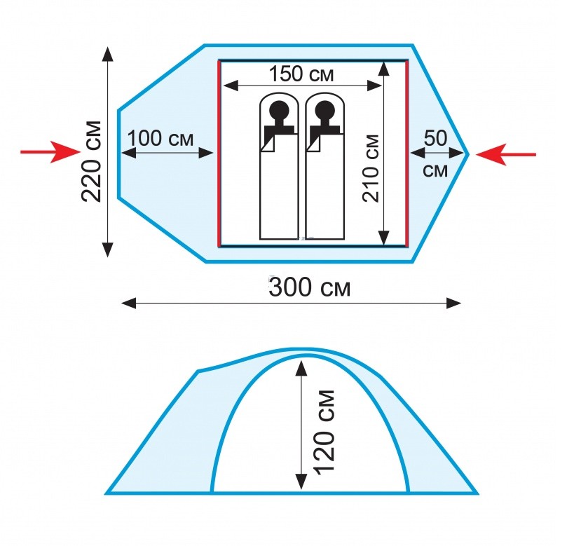 Палатка экспедиционная Tramp Mountain 2 (V2) - фото6