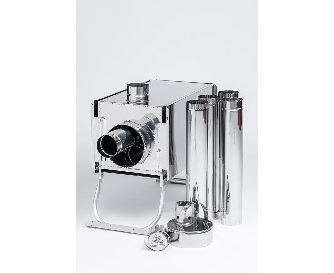 Печь ИНВЕНТ Экономка, малая, 510х290х335 (нерж.сталь 0,8 мм) с регулирующимися экранами - фото2