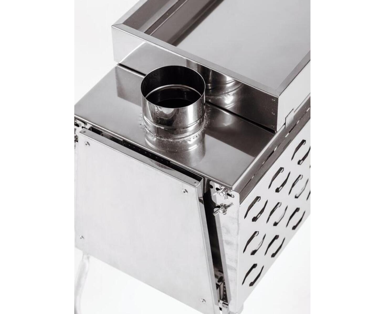 Печь ИНВЕНТ ПРО, Малая, 500х280х340 (нерж.сталь 0,8 мм) экраны-трансформеры толщиной 1 мм. + короб для камней - фото4