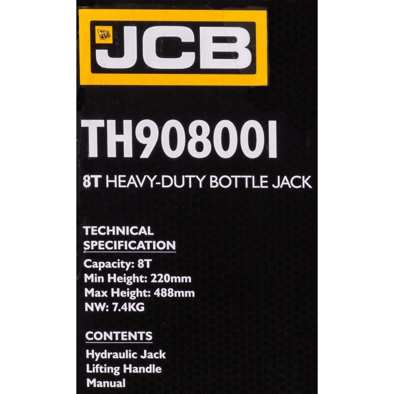 Домкрат бутылочный 8т JCB JCB-TH908001 - фото5