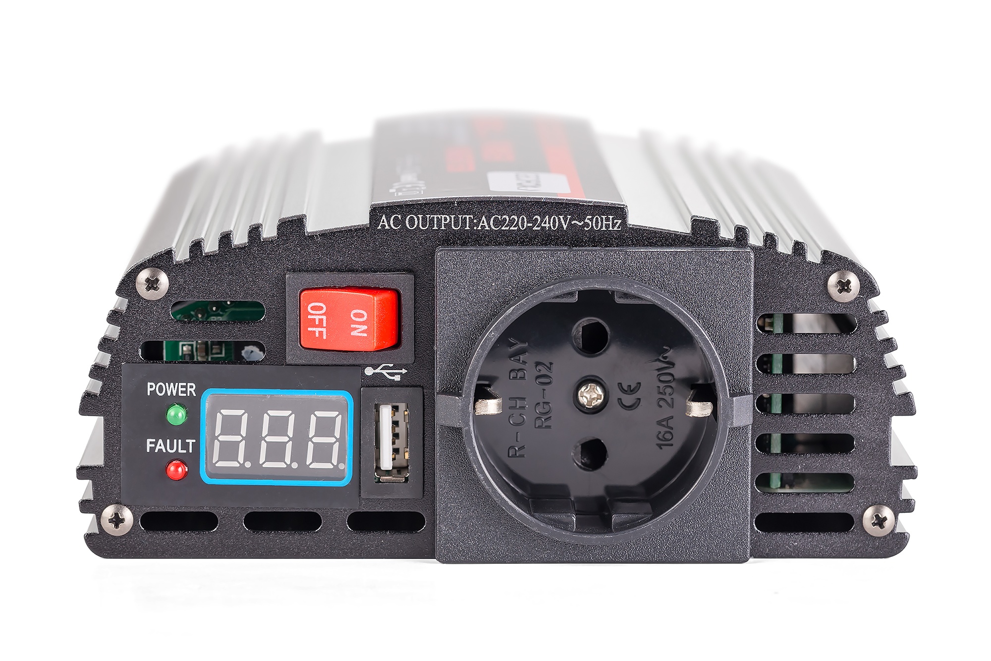 Автомобильный инвертор Geofox MD 300W/12v-2p - фото4