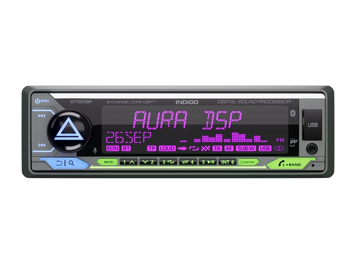 Автомобильный USB/Bluetooth ресивер AURA INDIGO-879DSP - фото2