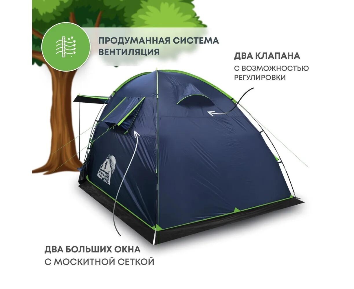Туристическая палатка RSP Sharl 4 (синяя) - фото5