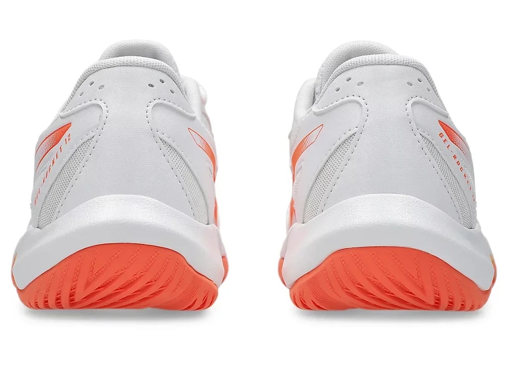 Волейбольные кроссовки женские Asics Gel-Rocket 12 (1072A119-100), бело-оранжевые - фото3