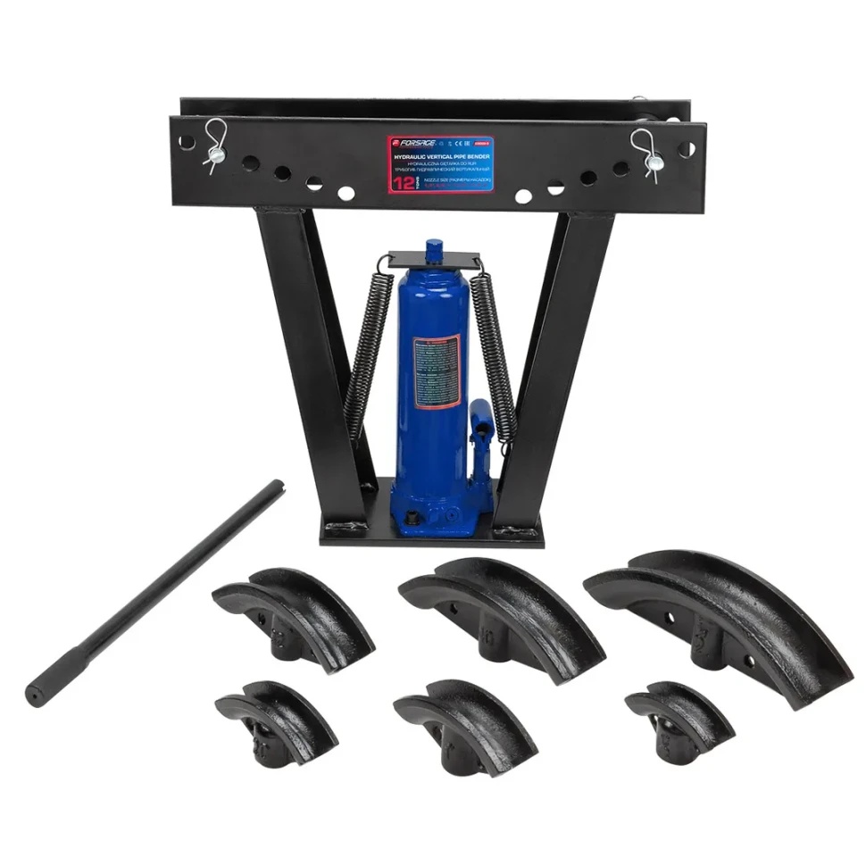 Трубогиб гидравлический вертикальный 12Т (1/2'', 3/4'', 1'', 1 1/4'', 1 1/2'', 2'') Forsage F-03003-3 - фото