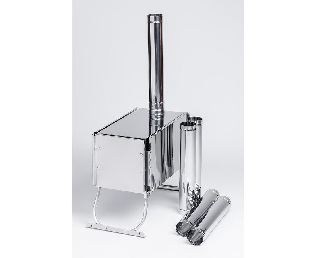 Печь ИНВЕНТ Экономка, малая, 510х290х335 (нерж.сталь 0,8 мм) с регулирующимися экранами - фото3