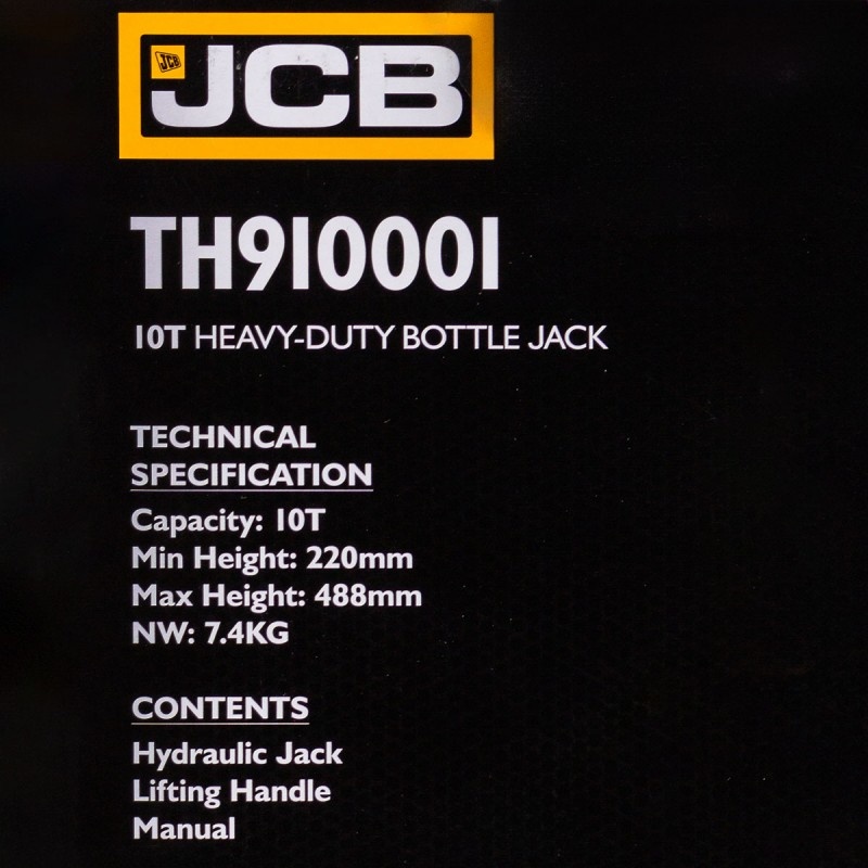 Домкрат бутылочный 10т JCB JCB-TH910001 - фото5