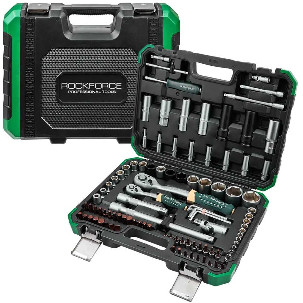Набор инструментов 94+6пр. 1/4''1/2''6pt RockFORCE RF-4941-5 GOLD - фото