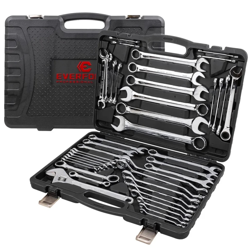 Набор ключей разнопрофильных 42пр.,в кейсе EVERFORCE EF-5421MP - фото
