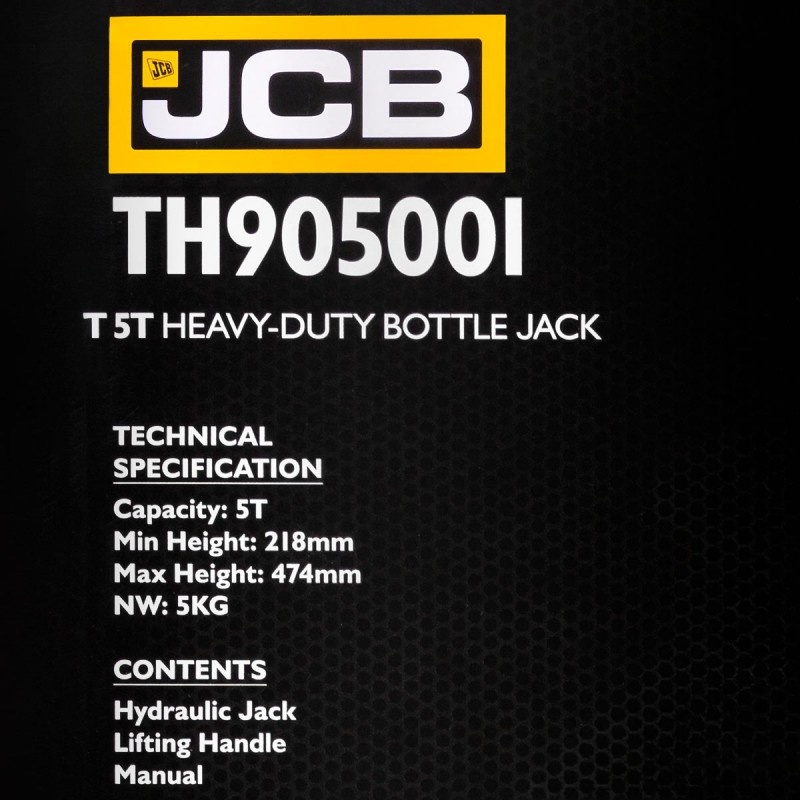 Домкрат бутылочный 5т JCB JCB-TH905001 - фото5