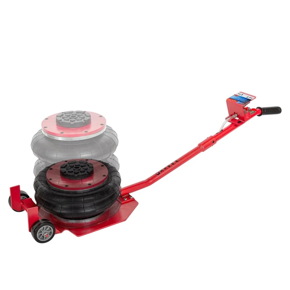 Домкрат подкатной пневматический 3т(6-12bar, h min 135мм, h max 420мм, 3 подушки, O270мм) Forsage F-YHQD-3WT-270A - фото