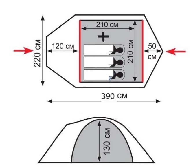 Туристическая палатка Tramp Lite Camp 3 (V2)  - фото5