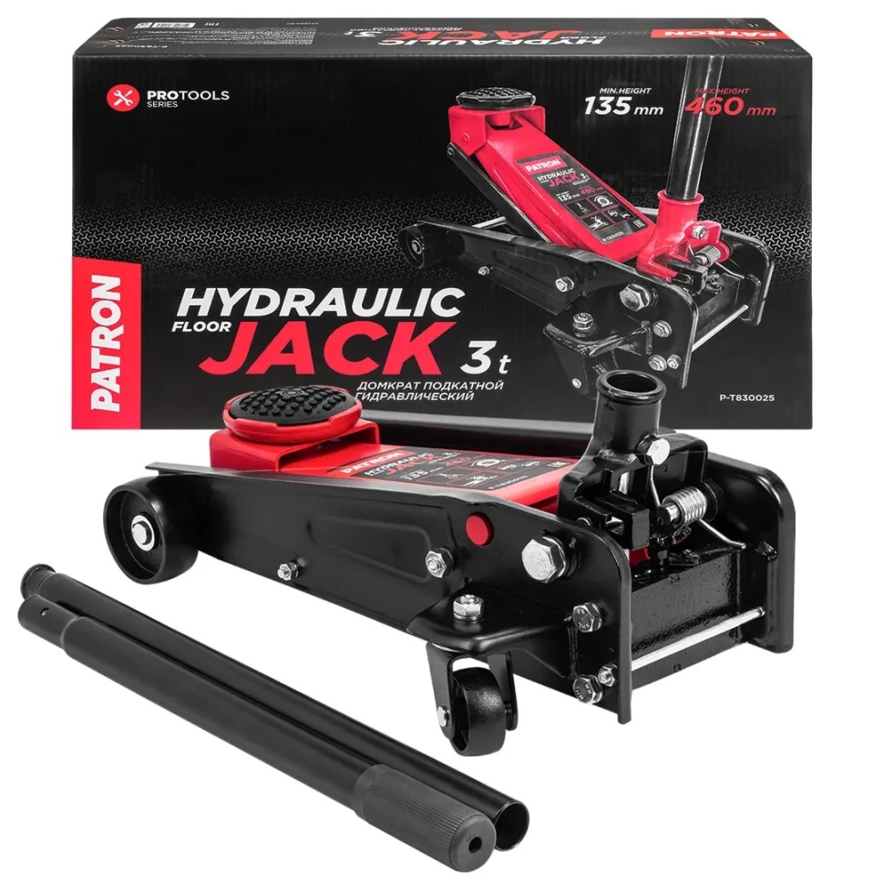 Домкрат подкатной гидравлический 3т. PATRON P-T830025 - фото