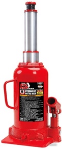Домкрат бутылочный с двумя штоками,  8т с клапаном (h min 270мм, h max 635мм) Big Red TF0802 - фото